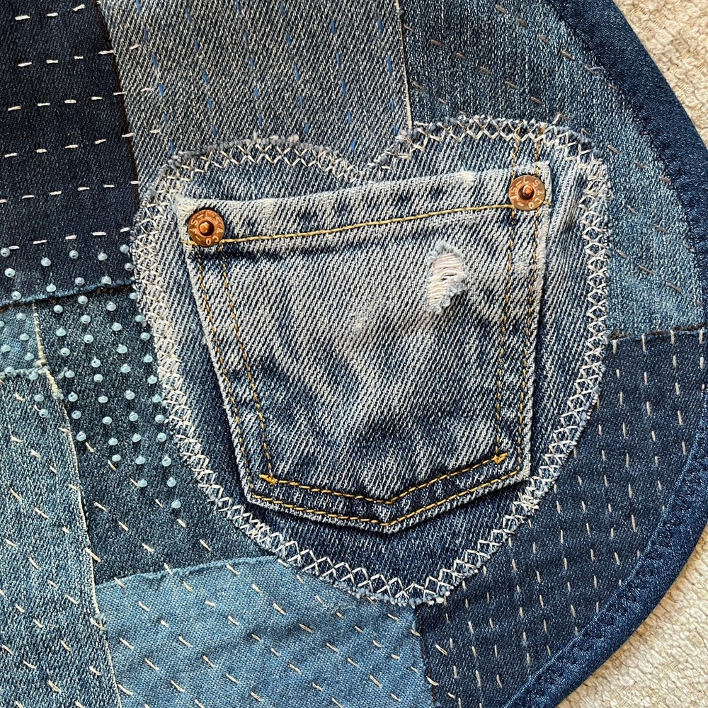 Upcycled Denim purse - Picture 2 of 9